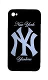 New York Yankees iPhone 4 & 4s Case (Black) + Front Screen Protector