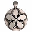 BICO AUSTRALIA JEWELRY (E312) - BLOSSUM MANDALA - VIBRANCE AND FLAIR - Comes with a Generic 18 inch (to 20in) Adjustable 4mm Black Rubber Necklace.
