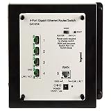 OnQ/Legrand DA1054 4Port Gigabit Router/Switch Platinum Grey