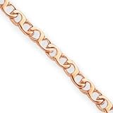 14k Gold Rose-Gold 7.25in Solid Polished Fancy Link Bracelet