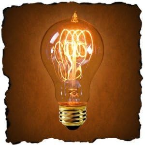 60 Watt - Vintage Antique Light Bulb - Victorian Style - 4 Loop Hand-Wound Tungsten Filament - Multiple Supports - Clear