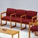 Lesro C3203G Classic Series 3 Seat Sofa with Center Arms (ergo back)