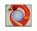 Art Reproduction Oil Painting - Closeout Deals: Goat's Horn with Red with Studio Walnut Wood Frame - 21.5 X 25.5 - Hand Painted Framed Canvas Art