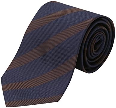 Cambridge Members Men's Basic Dark Navy Diagonal Line Silk Tie
