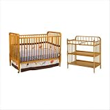 Jenny Lind 3-in-1 Convertible Crib Nursery Set in Oak