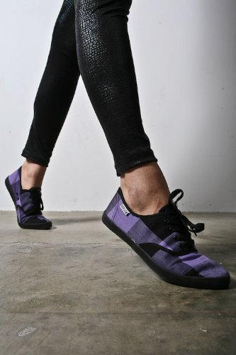 Rubber Duck   Womens Flannel Tennis Shoes (Purple)