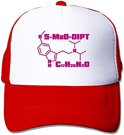 WZN 5MeODiPT Funny Chemical Formulas Polyester Foam Caps With Red