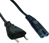 Stromkabel - IEC 320 EN 60320 C7 - Stromversorgung (M) - 5 m - Schwarz