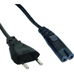 Stromkabel - IEC 320 EN 60320 C7 - Stromversorgung (M) - 3 m - Schwarz