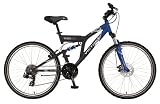 Victory 70126-9 Vegas Low Dual Suspension Inch Mountain Bike - Black and Blue