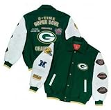 Green Bay Packers Leather and Wool Super Bowl Championship Jacket