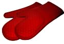 Kitchen Elements Ultra-Flex Red Silicone Kitchen Cooking Mitt, Pack of 2