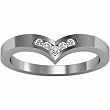 14K White Gold Diamond Ring/Band - 0.08 Ct.