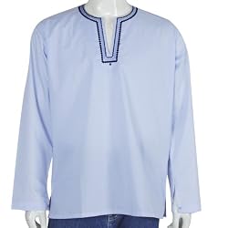 Mens Embroidered Kurta Casual Cotton Shirt India Chest 42 inches (gsk560)