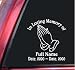 Personalized In Loving Memory Vinyl Decal Sticker - Praying Hands