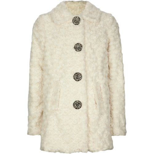 FULL TILT Rosette Fur Girls Coat