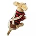 Dogloveit Cotton Plaid Shirt Style Overalls Jumpsuit Soft Autumn Dog Clothes For Cat Puppy Pet, Red, Medium