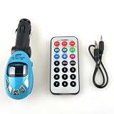 Best Price Neewer CAR FM TRANSMITTER MODULATOR MP3 PLAYER USB Blue 24volt