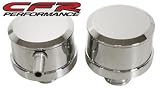 Chevy/Ford/Mopar Chrome Billet Aluminum Breather Set w/ PCV - Smooth