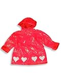 Driplets by Wippette Kids - Girls Hooded Raincoat, Red