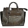 Coach Bleecker Pinnacle Riley Carryall Handbag Purse in Dark Brown Croc Embossed Leather