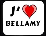 J'aime Bellamy tapis de souris décoré