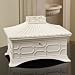 Global Views 20-1/4-Inch Long by 14-Inch Tall Grande Jewelry Box, White