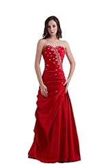 A-line Strapless Floor Length Taffeta Sequined Beaded Bandage Dress/Evening Dress/Prom Dress 