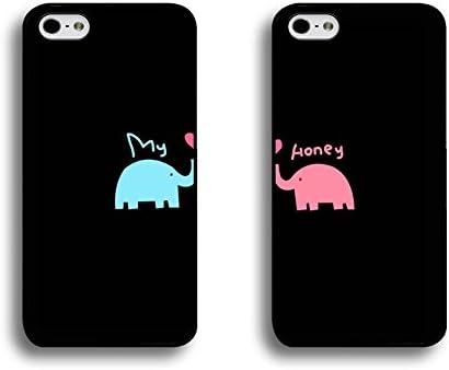 Best Friends Lovers Iphone 6 Plus/6s Plus 5.5 Inch Case,Stylish Elephant Design My Honey Couple Phone Case Cover for Iphone 6 Plus/6s Plus 5.5 Inch