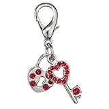 Aria Heart & Key Charm