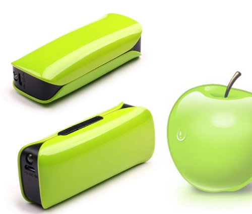 Everythink 超軽量 65g スタイリッシュコンパクト モバイルバッテリー アップルグリーン 2600mAh 5V/1.0A 【全6色】 マルチデバイス対応 ※ギフトラッピング対応 mobile battery 2600mAh 5V/1.0A green