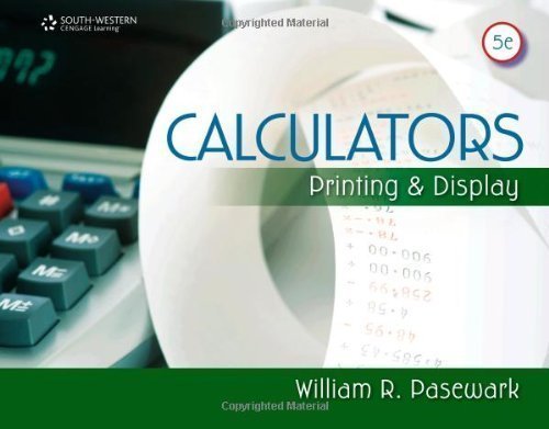 Calculators: Printing and Display (Fbla - All) 5th (fifth) Edition by Pasewark, William R. [2011]