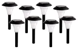 Paradise GL23050BK8 8 Piece Plastic Solar Garden Light Set, White LED, Black