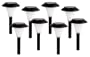 Paradise GL23050BK8 Plastic Solar Garden Light Set, White LED, Black, 8-Piece