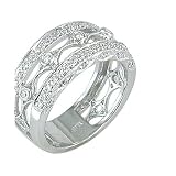 0.34 ct ANTIQUE STYLE ANNIVERSARY RING made in 18K WHITE GOLD