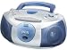 Jwin JXCD462DS Portable Dual Voltage CD Boombox with Cassette Playback and AM/FM
