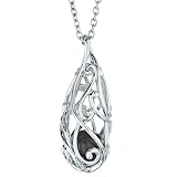 Ze Sterling Silver Filigree Caged Onyx Pendant. 30