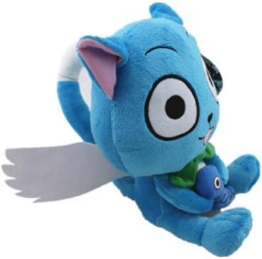 EDENOLO(TM) Fairy Tail Happy Cat 10" Blue Plush Doll Stuffed Figure Natsu Friend Great Gift