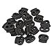 uxcell Plastic Dual Hole Clothes Drawtrings Cord Locks6mm Dia 20 Pcs Black