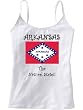 ARKANSAS - THE NATURAL STATE - FLAG - State Series - White Women's / Girls Camisole (Girlie / Babydoll)
