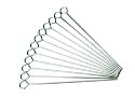 12 x BBQ Meat Vegetable Kebab Skewers in Stainless Steel (1 Dozen)