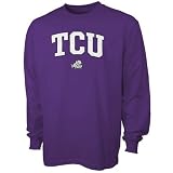 Texas Christian Horned Frogs Purple Arch Letter Long Sleeve T-shirt