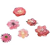 Floral Embellishments Mixed Blooms 6/Pkg-Mauve