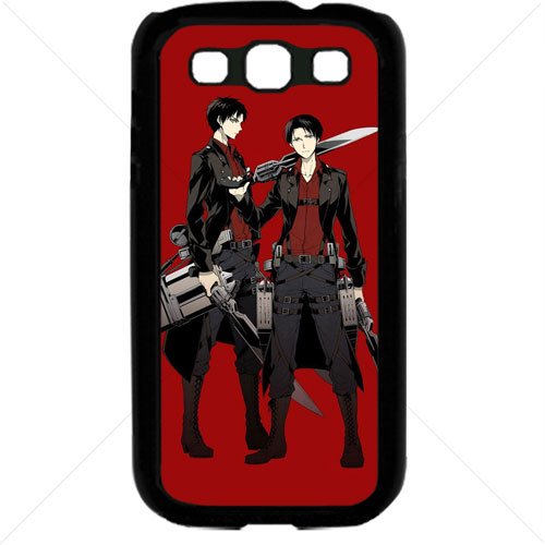 Shingeki no Kyojin Attack on Titan Manga Anime Comic Samsung Galaxy S3 SIII I9300 TPU Soft Black or White case (Black)