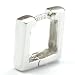 9ct White Gold Single Square Creole Earring, THIS IS A SINGLE EARRING!