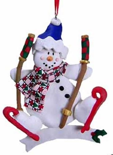 Snowman Ornaments with Blue Stocking Cap [3097371B]