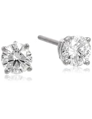 IGI Certified Platinum 4-Prong Diamond Stud Earrings (3/4 cttw, G-H Color, VS2 Clarity)