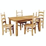 Corona Pine Dining Table & 4 Chairs Set