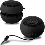 CNL BLACK ROUND TWIST OUT BASS BOOSTER PORTABLE SPEAKER FOR THE SONY PS VITA PLAYSTATION CONSOLE