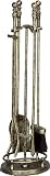 Outdoor Living : UniFlame 5 Piece Antique Gold Fireset W/ Ball Handles